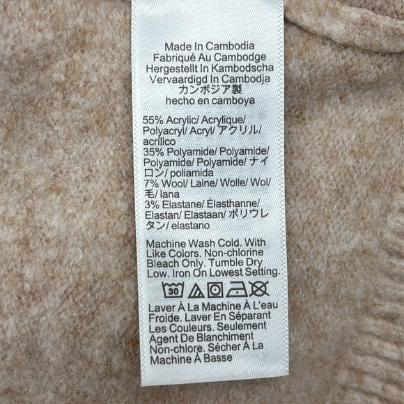 J Crew Factory Crewneck sweater in extra-soft yarn in Tan size M NWT BU223 - Picture 6 of 12